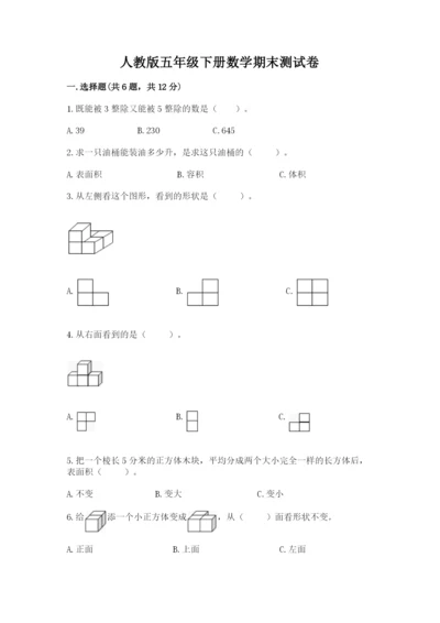 人教版五年级下册数学期末测试卷【考点精练】.docx