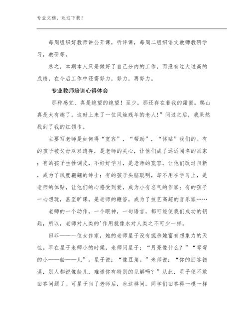 专业教师培训心得体会优选例文24篇合辑.docx