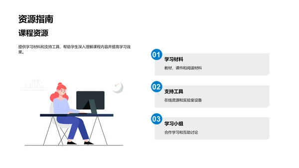 科学课程概览PPT模板