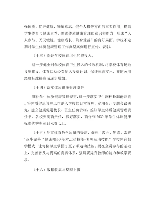 XX小学落实双减五项管理工作体质健康管理制度.docx