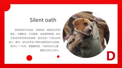 丑萌的小狗狗宠物通用PPT模板