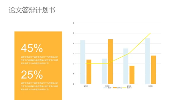 黄色简约风论文答辩计划书PPT模板