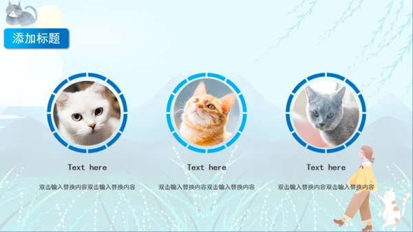 宠物猫咪喵喵成长通用PPT画册