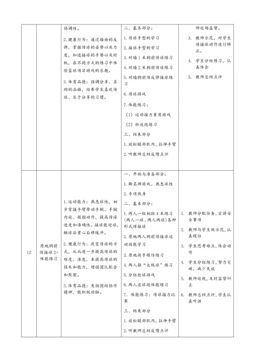 小学体育与健康3年级 篮球 大单元教学设计