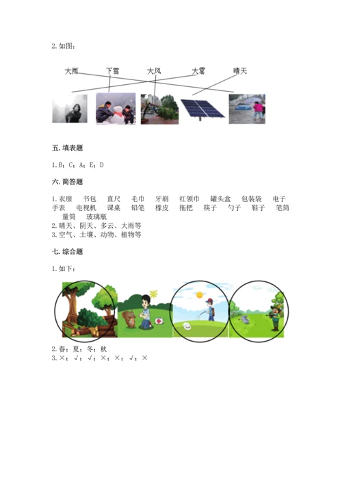 教科版二年级上册科学期末测试卷精品（全优）.docx