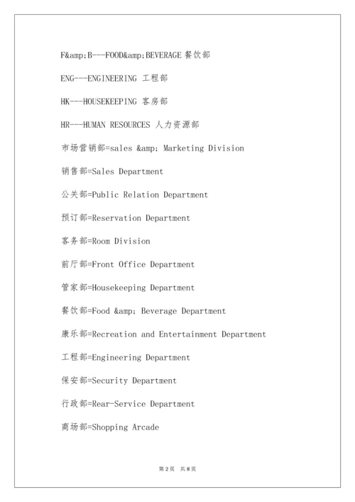 酒店职位英文缩写.docx
