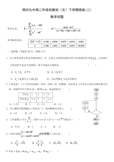 高中数学选修1-2、4-4综合测试卷1-精心组合-值得拥有!.docx