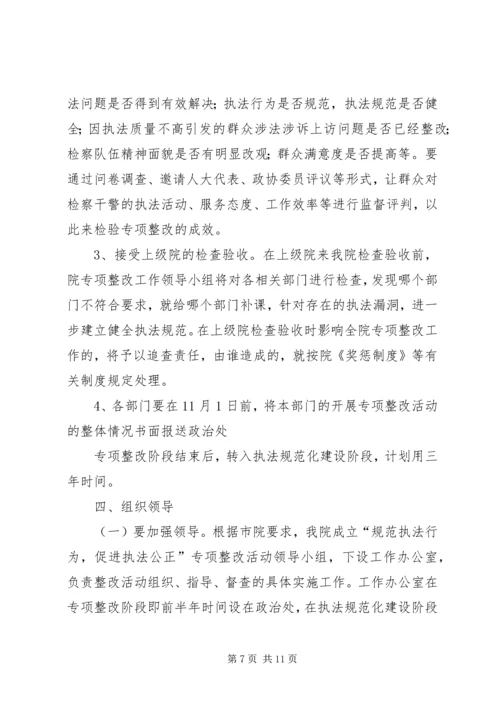 规范执法专项整治活动实施方案.docx