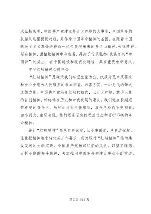 学习弘扬红船精神心得体会 (6).docx