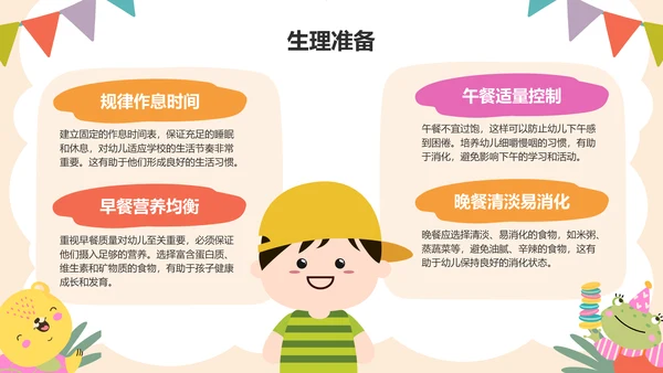 橙色卡通风学前教育基础认知课件PPT模板