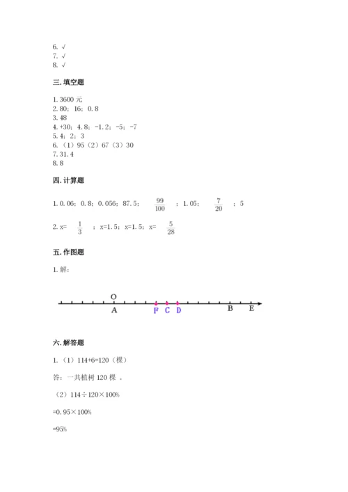 六年级下册数学期末测试卷含完整答案【精品】.docx