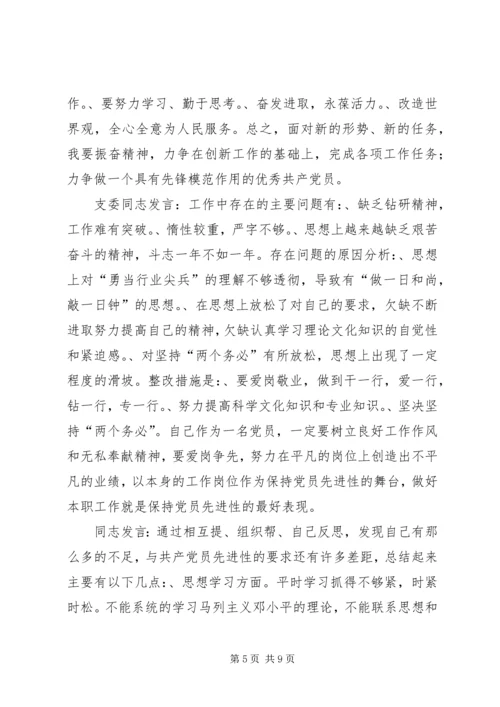 机关第二党支部关于召开专题组织生活会情况的报告 (4).docx