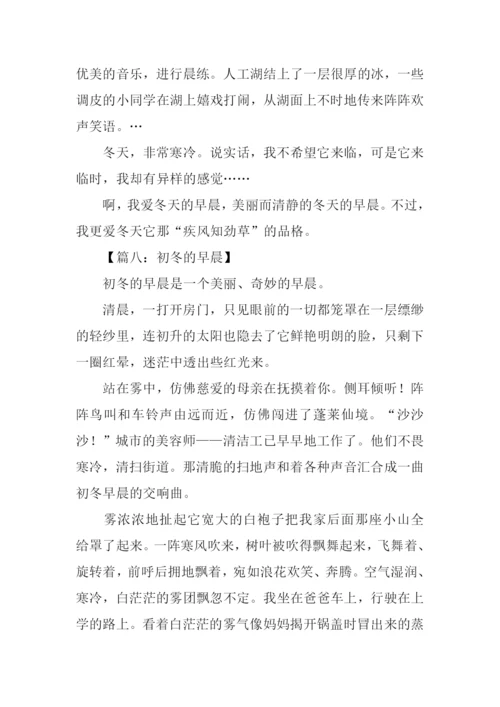初冬的早晨作文600字.docx