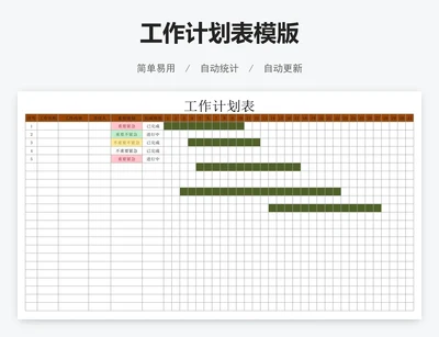 工作计划表模版