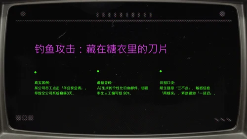 绿紫色简约像素风网络安全教育PPT模版