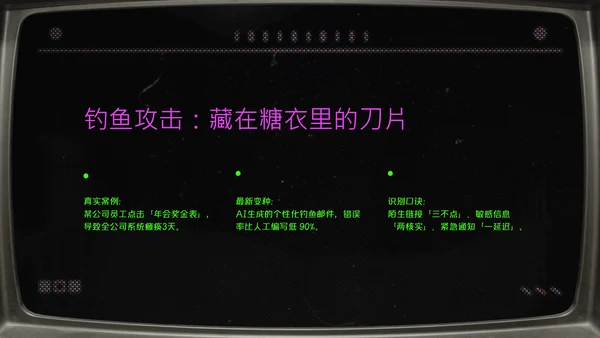 绿紫色简约像素风网络安全教育PPT模版