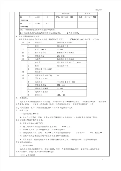 基坑支护桩技术交底三级