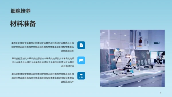 蓝色简约生物医疗研究报告PPT