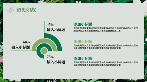绿色绿植小清新风新学期新生自我介绍PPT模板