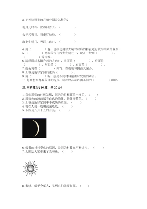 教科版科学二年级上册期末测试卷精品（网校专用）.docx