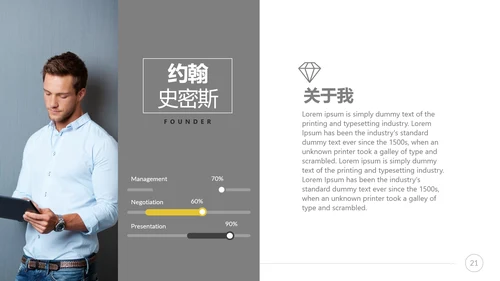 现代风格公司简介商业计划书商务PPT模板