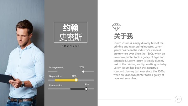 现代风格公司简介商业计划书商务PPT模板