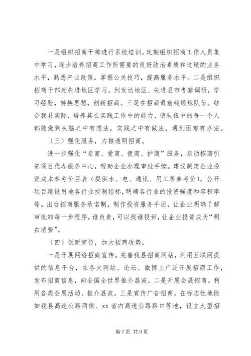 县投资促进局工作汇报.docx