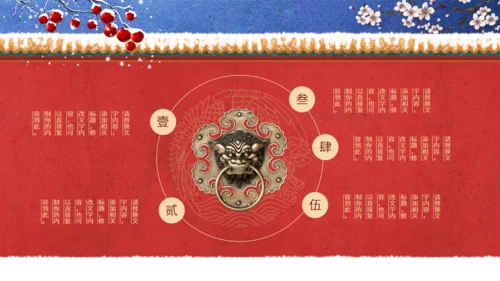 中国风冬天你好红色宫墙故宫范儿通用PPT模板