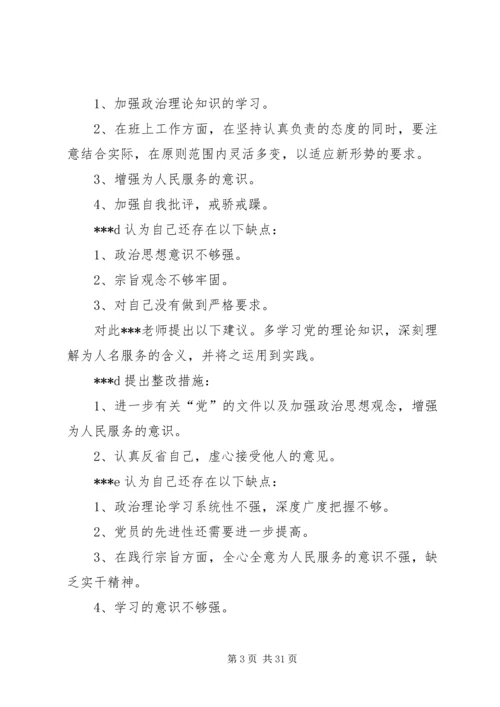 党员民主生活会会议纪录.docx