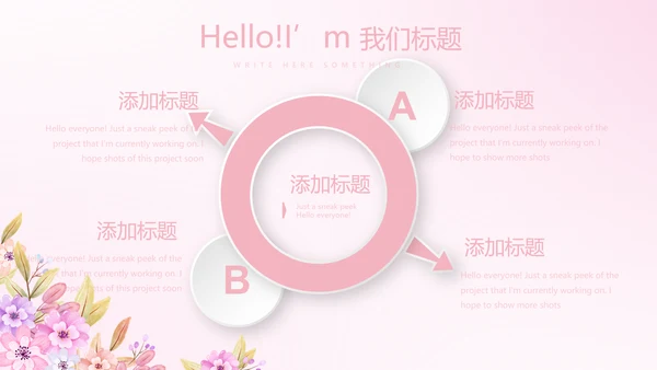 粉色小清新唯美护士护理医疗动态PPT模板