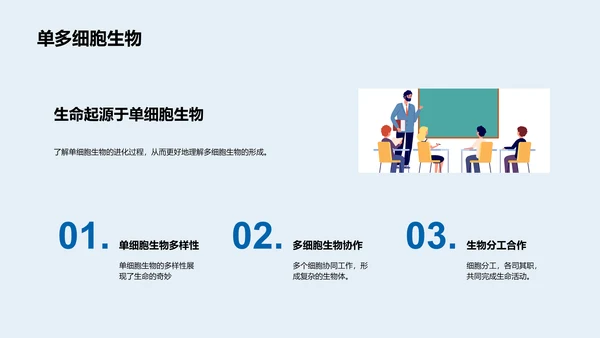 初中生物细胞学报告PPT模板