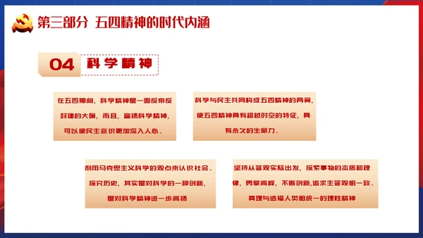 青春正能量弘扬五四精神PPT模板