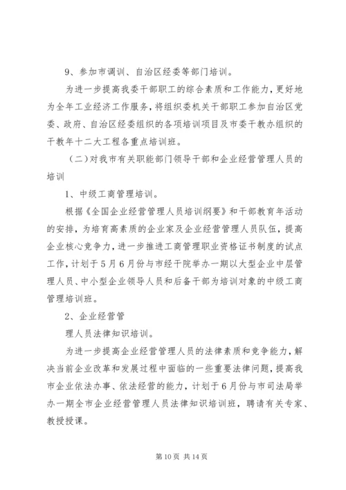 干部教育培训工作计划 (6).docx
