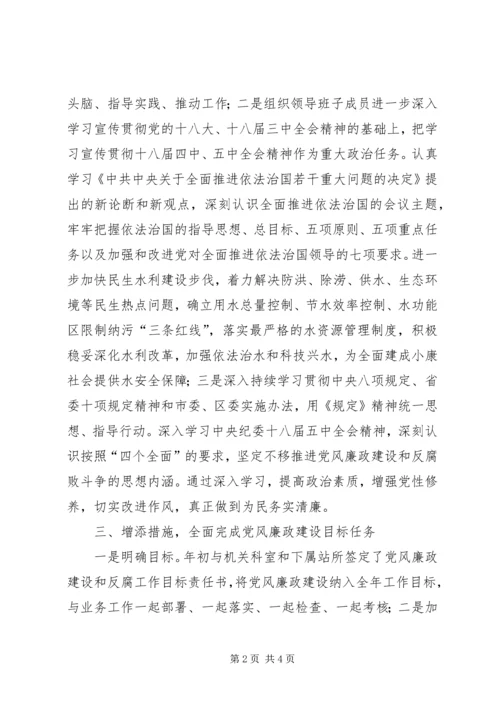 水务局班子落实党风廉政建设责任制情况的报告.docx