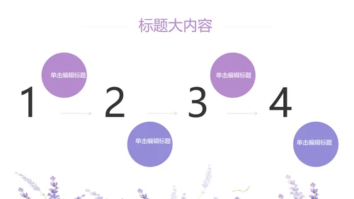 熏衣草三八妇女节班会动态ppt模板D