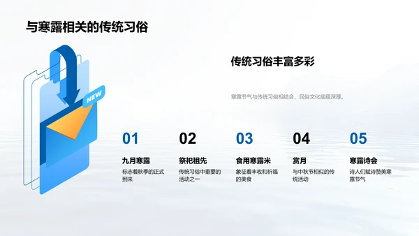 寒露节气与媒体报告PPT模板