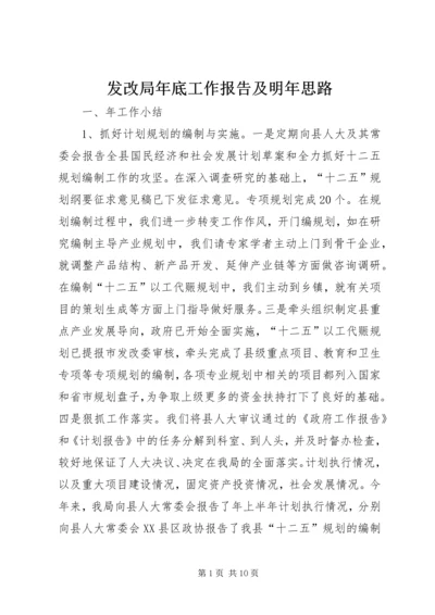 发改局年底工作报告及明年思路.docx