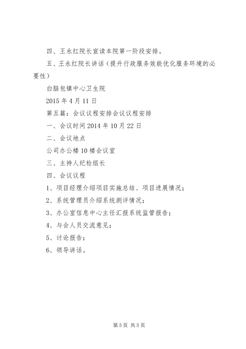 研讨会议议程安排.docx