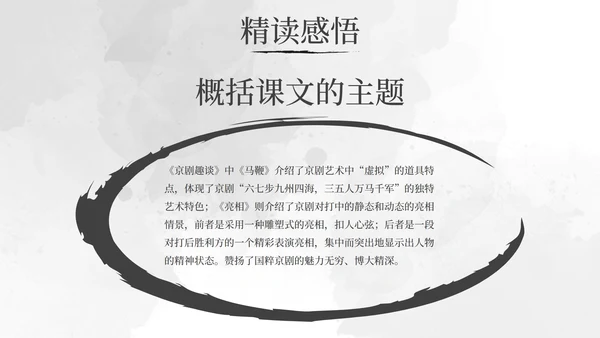 部编版语文六年级上册京剧趣谈课件PPT模板