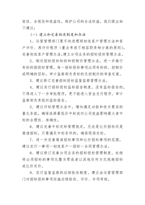 招标投标管理制度审计案例.docx