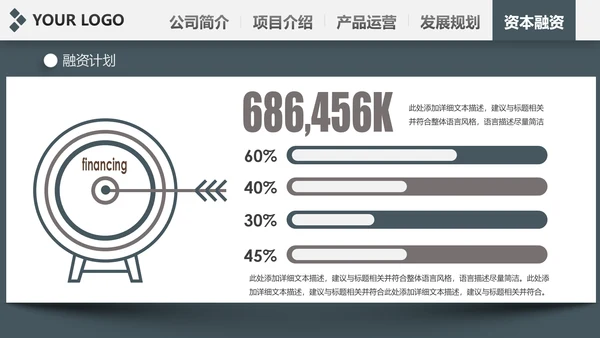 稳重内容详细简约大气商业计划书ppt模板