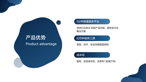 蓝色简约风互联网软件产品介绍