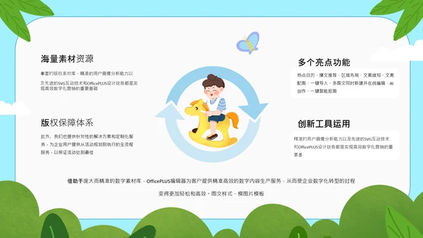 绿色卡通风家长会PPT