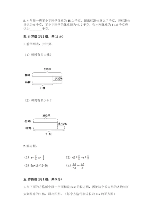 偃师市六年级下册数学期末测试卷及完整答案1套.docx