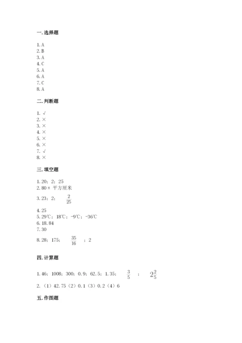 六年级下册数学期末测试卷含答案（轻巧夺冠）.docx