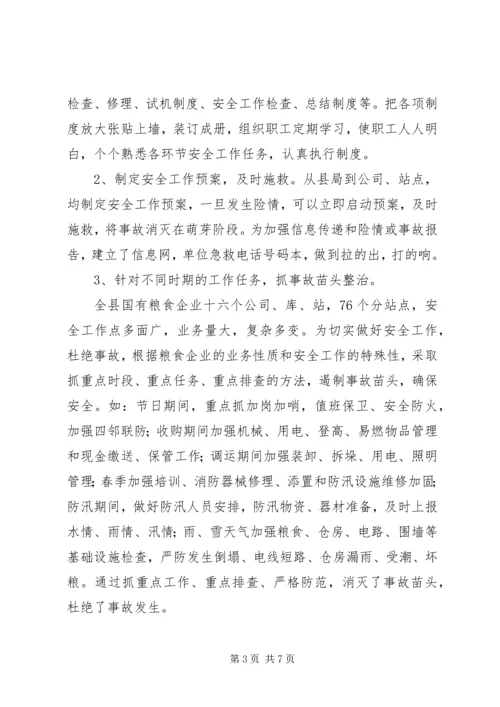 县粮食局XX年度安全生产目标管理自评报告.docx