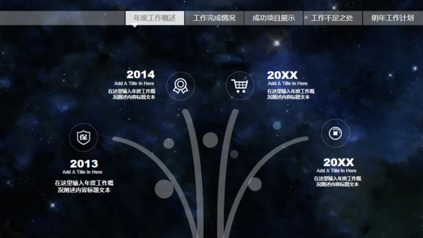 动感星球宇宙星空片头科技公司通用PPT模板