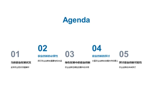 农业创新引领绿色革命