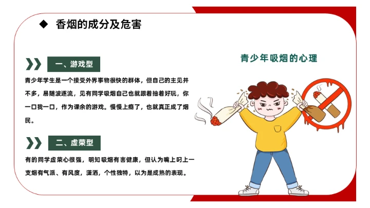 创无烟学校禁烟课件通用PPT模板