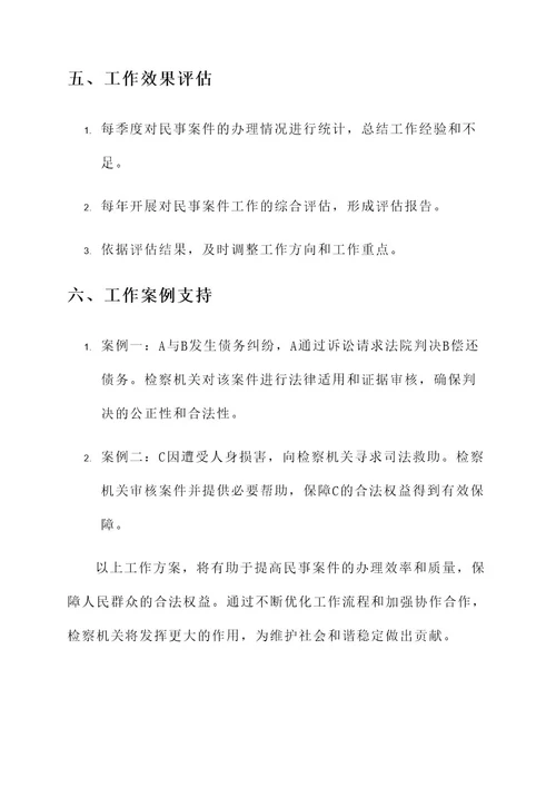 办理民事检察工作方案